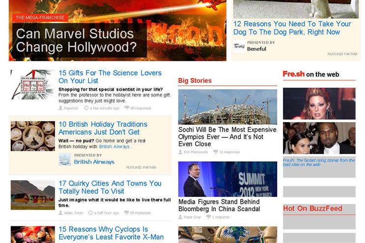 Native ads on BuzzFeed