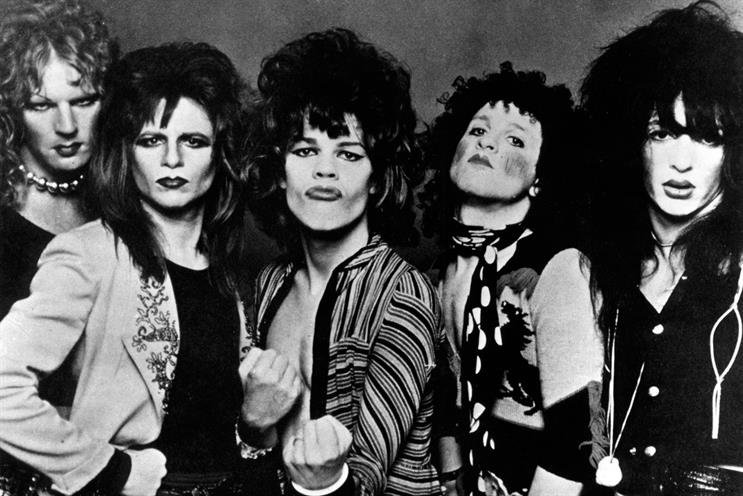 New York Dolls: Kane (far left) ‘saw Warhol as a man who had built himself into a brand – so that you didn’t look at the art, the product, at all; that was irrelevant: you looked at the brand’. He died in 2004. Credit: Getty Images