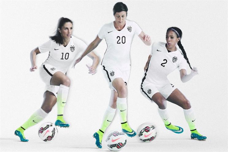 Nike is kit sponsors of the US women's football (soccer) team