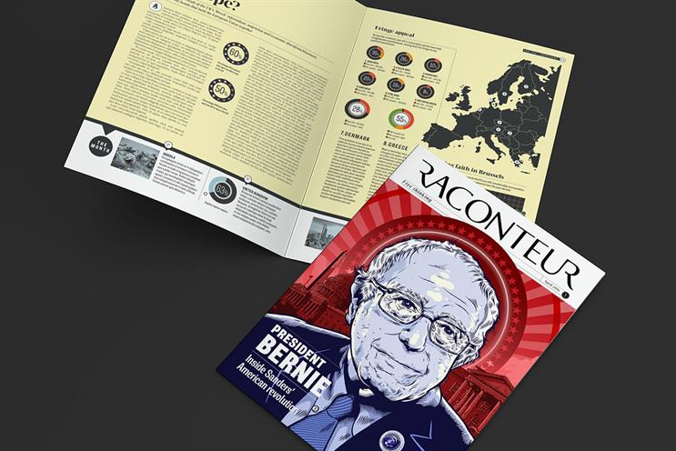 Raconteur: a mock-up of the title due to launch next month