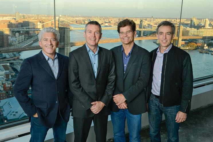 (left to right): SS+K partner and co-founder, Lenny Stern, with M&C Saatchi, Worldwide CEO, Moray MacLennan, SS+K partners and co-founders Robert Shepardson and Mark Kaminsky