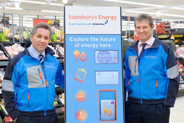 Justin King (left) launching Sainsbury's Energy with British Gas