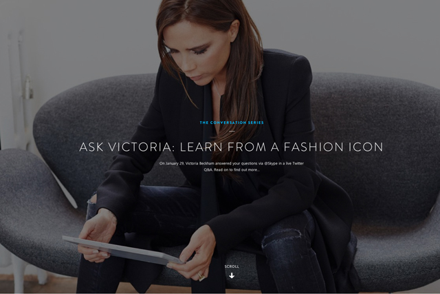 Skype Collaboration Project with Victoria Beckham
