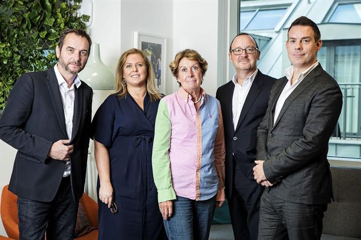 (L-R) Adrian Pettett, CEO of Havas Sports & Entertainment Cake; Louise Gaynor, COO of Target MCG; Sue Wickerson, CFO of Target MCG; Wilkerson; Frampton