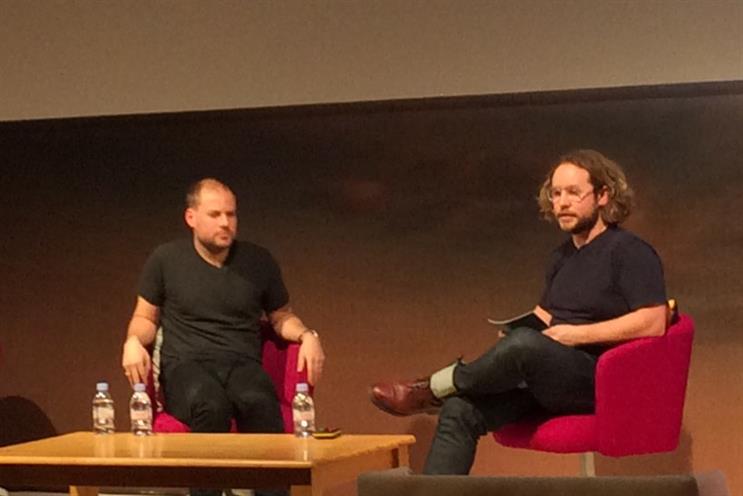 Vice's Matt Elek and Facebook's Rob Newlan: onstage at Advertising Week