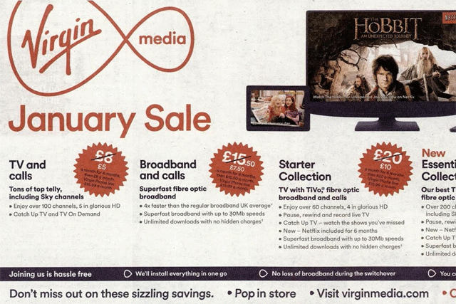 Virgin Media: ASA ruled promotion was in breach of its code