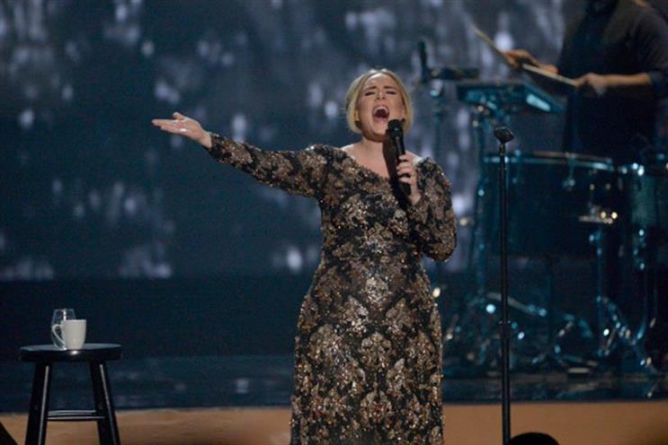 Adele: singer is part of the Columbia Records label, owned by Sony Music Entertainment