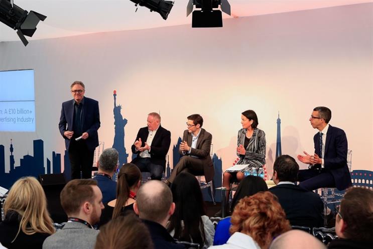Advertising Week Europe: Guy Phillipson (l), Mark Howe, Steve Hatch and Claire Enders