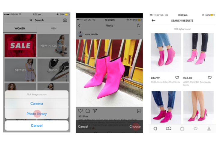 Now you can search Asos' 85,000 products with a photo