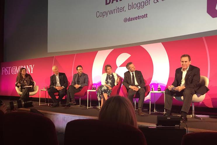 Marketing Society event at AdWeek: (left to right) Greaves, Wheldon, Al-Qassab, Gilbert, Boyer, Trott