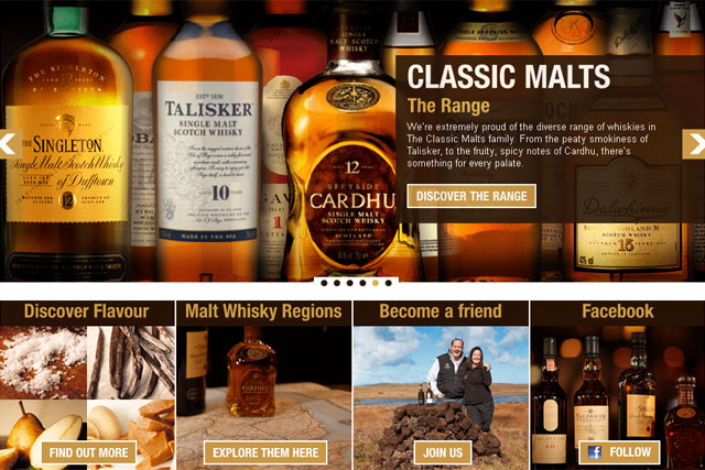 Diageo: seeks agency for direct and e-CRM business for its single-malt whiskies