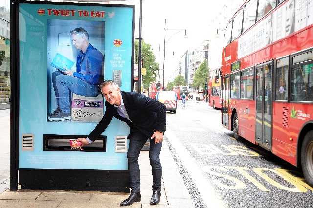 Gary Lineker: promotes Walkers' bus stop-based interactive vending machines