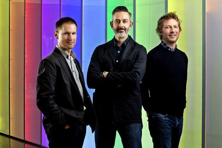 Karmarama (from left): Collin, McGrath and Will Hodge (head of planning)