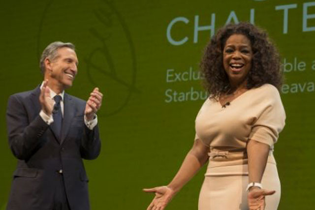 Teavana launch: Oprah Winfrey joins Starbucks chief Howard Schultz