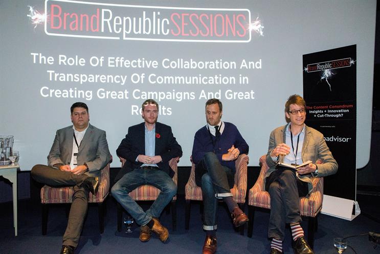Panel: Integral Ad Science’s Paul Nasse, MediaCom’s Charlie Clack, TripAdvisor’s Ben Peterson and Brand Republic’s Jonathan Shannon (chair)
