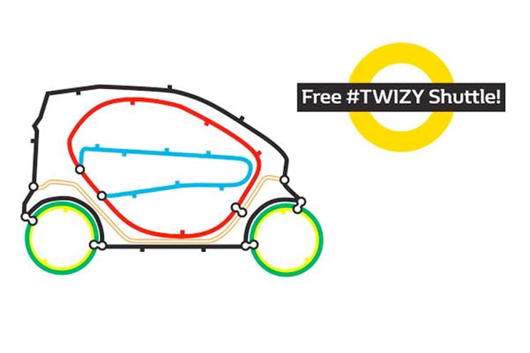Renault: runs free #Twizy shuttle scheme during Tube strike