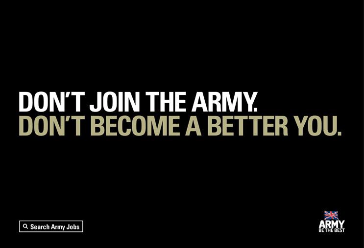 The Army: appointed Karmarama for the brief last October