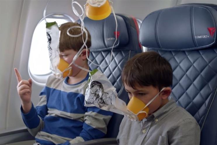 Delta: borrows from viral internet videos such as 'Charlie bit my finger'