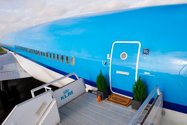 KLM: kitted out a plane to create a 'luxurious' hotel
