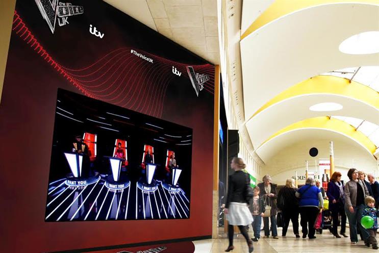 ITV's The Voice coaches spin into action for digital outdoor campaign