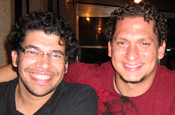 Winners...(l to r) Ricardo Figueira, VP creative director of Isobar, Latin America and Miguel Calderon, founder of Grupo W, celebrate their cyber wins