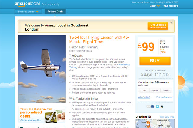 AmazonLocal: online retailer launches daily deals service in the UK