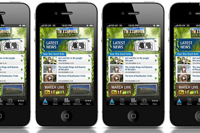 I'm A Celebrity: the ITV show's current app