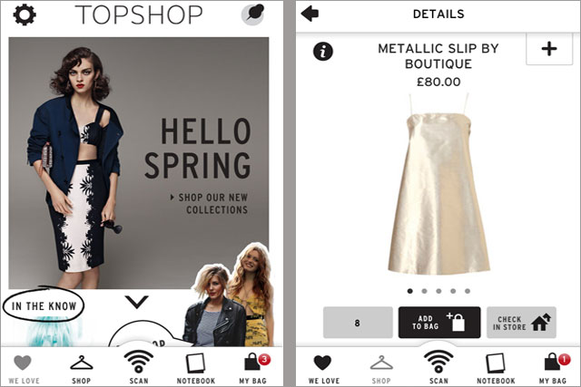 Topshop: rolls out iPhone app