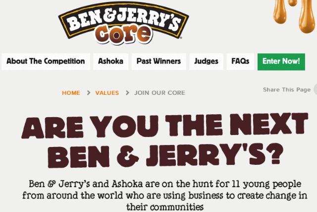 Ben & Jerry’s: launches international competition for social enterprise start-ups