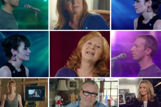 Lily Allen and Chris Martin: among the stars in the government's dementia ad campaign