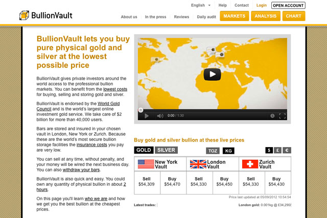 BullionVault: seeks agencies amid ramp-up in advertising