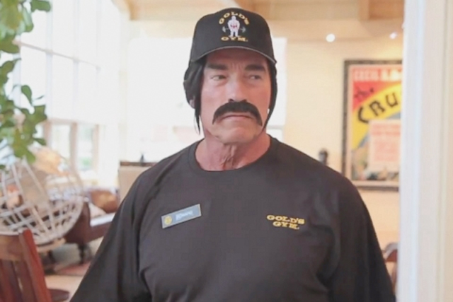 Arnold Schwarzenegger: former Governor dons disguise in this week's viral hit