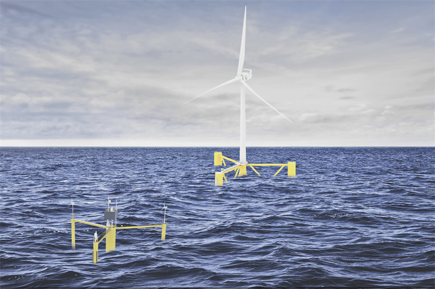 Floating Offshore Wind Farm Eyes Chevron Backed Platform Windpower Monthly