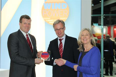 Nordex's N117/2400 turbine won Turbine of the Year Best turbine 2.1-3.5MW 2013.
