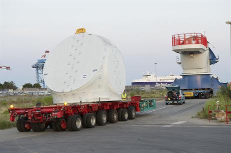 The Haliade turbines were moved to the Saint Nazaire plant