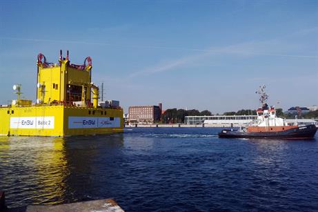 The substation for the 288MW Baltic 2 offshore project was installed in September