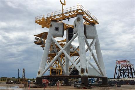 Fabrication of Block Island's foundations is underway in Louisiana, US
