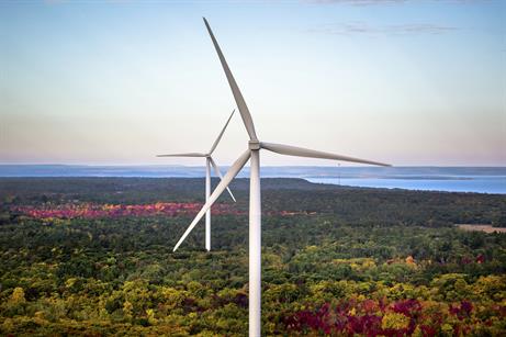 GE's 2.85MW turbine at McLean's Mountain project, Canada