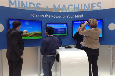 Go to the GE stand and learn to control machines with your mind