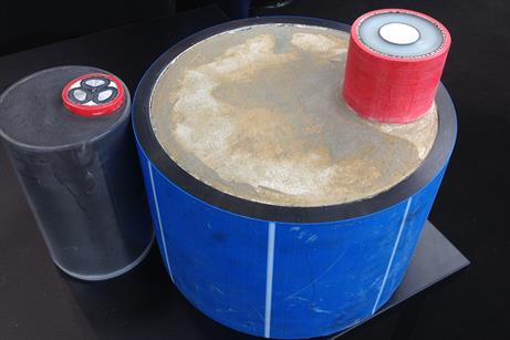 Hard core: new wind entrant Dantonit showed its thermal bentonite clay filler for onshore cabling