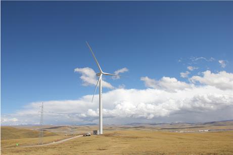 The 49.5MW Naqu wind project in Tibet. Located 4,700 metres above sea level with Guodian United Power's 1.5MW turbine