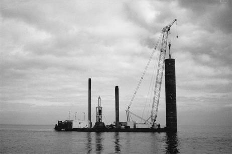 Piling work at the Lely development in 1994 shows how much things have changed