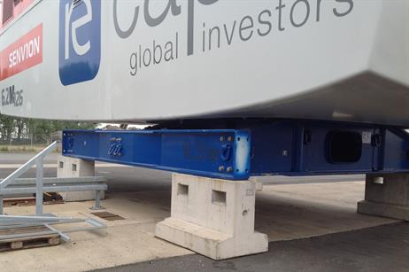 This huge turbine nacelle weighs 330 tonnes