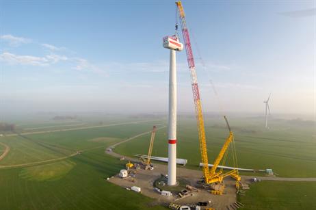 The turbine has a top-head mass of 230 tonnes