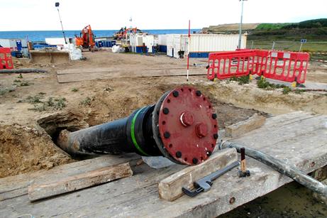 The pipe will carry the project's export cable