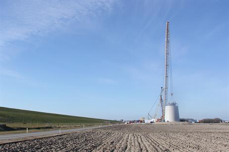 Towers are being installed at RWE's 90MW Zuidwester repowering project
