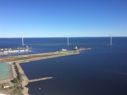 Onshore or offshore? Turbines are installed on man-made islands 