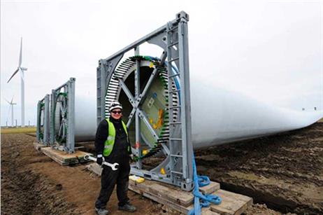 The turbine has a 139-metre tower, designed to allow it to be installed in forrested areas. 
