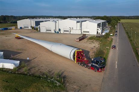 At 83.5-metres long, the blade is the largest in the world. 