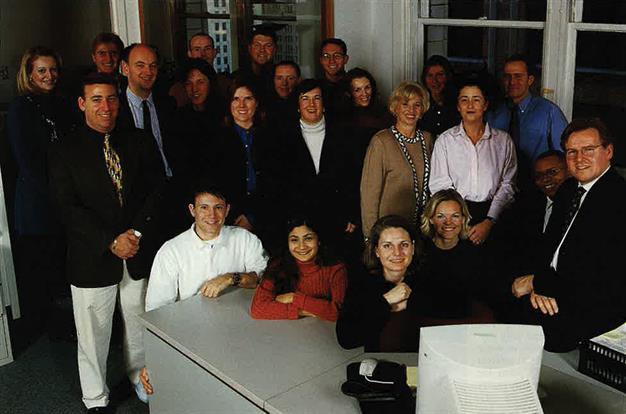 To celebrate the beginning of the brand, the entire 1998 PRWeek team gathered to commemorate the momentous occasion.